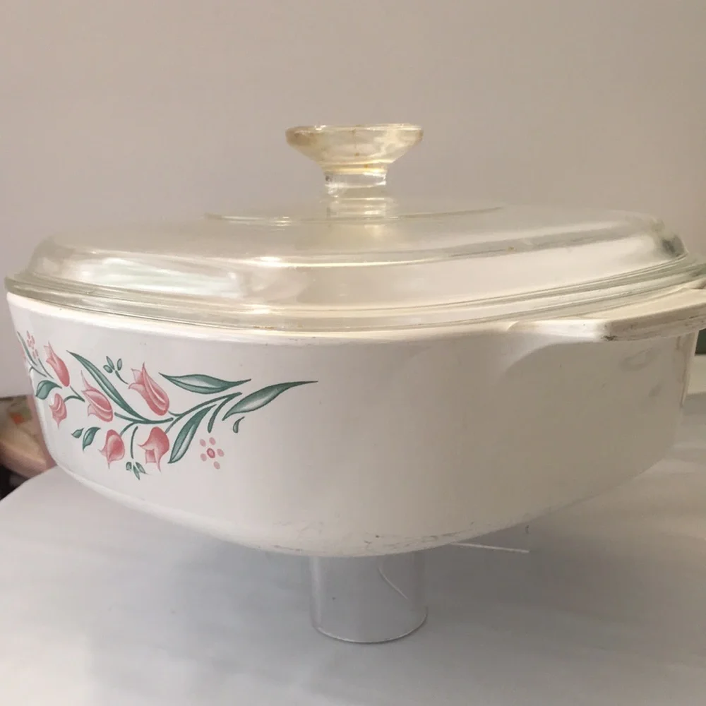 Vintage Corning Ware casserole with lid 95-Rosemarie 2 liters
